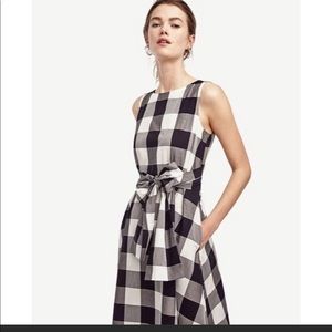 Ann Taylor black and white gingham dress
